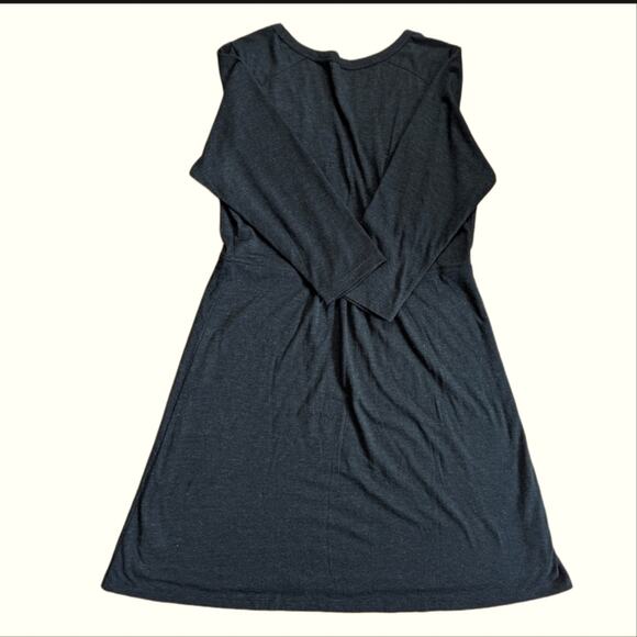 Eastern Mountain Sports Wool Blend 3/4 Sleeve Flowy Shift Comfy Outdoor Dress - Picture 2 of 3